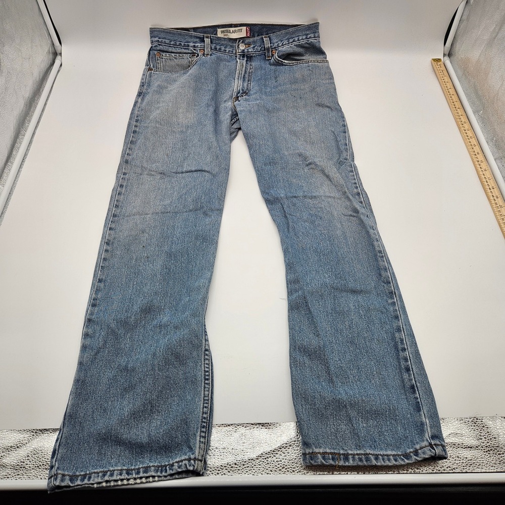 Levis‎ 505 Regular Fit Mens Blue Jeans Straight Leg W34 L32 Medium Wash